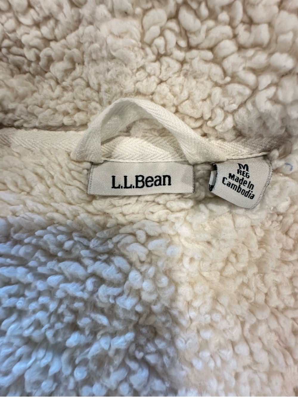 L.L. Bean Sherpa Jacket Women’s 1912 French Terry Open Cardigan Coat Cozy Sz M - Picture 3 of 9